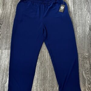 Vince Camuto Blue Trousers with Elastic Waistband and Soft Fabric Large
